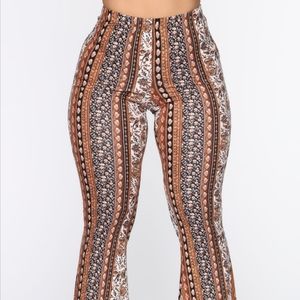 Brown flare pants